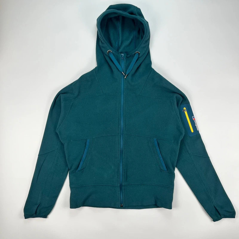 Berghaus Fleece Jacket Mens Small Green / Teal Hooded Full Zip