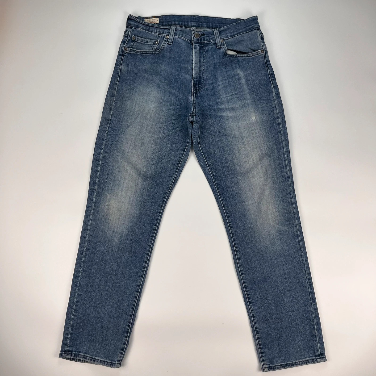 Levis 511 Jeans Mens W33 L30 Blue Slim Fit Denim Trousers Premium