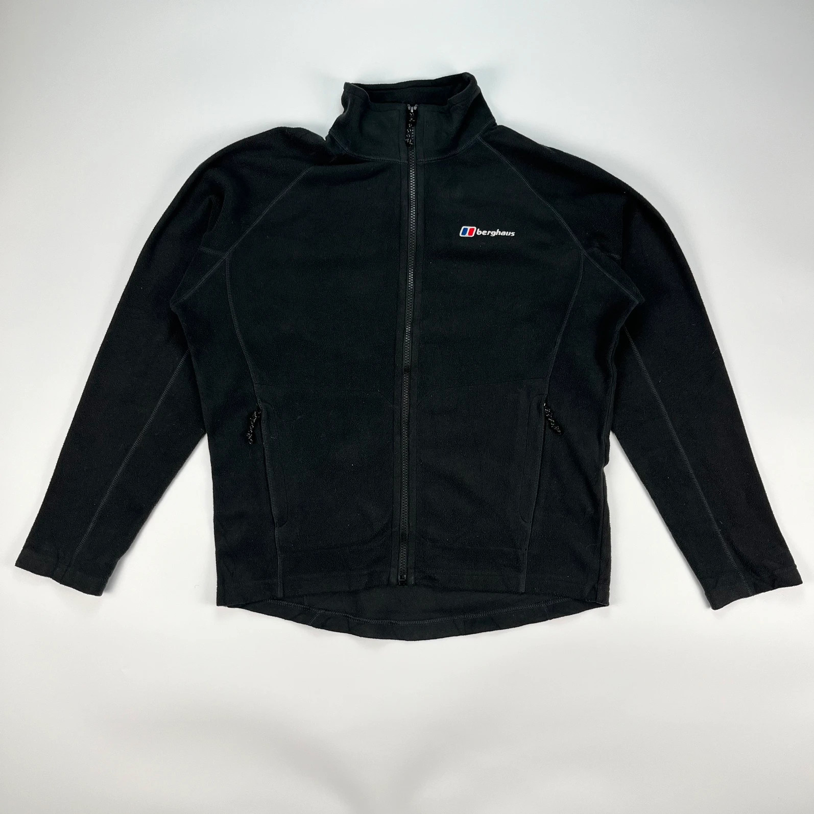 Berghaus Fleece Jacket Mens Small Black Polartec Full Zip Thermal Coat