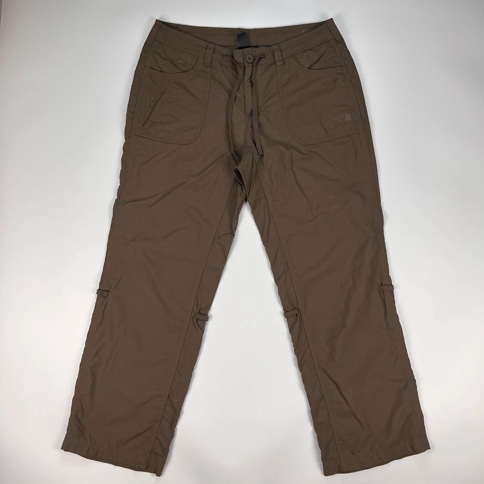 The Northface Trousers Womens 14 Brown Cargo Convertible Walking Hiking Fishing