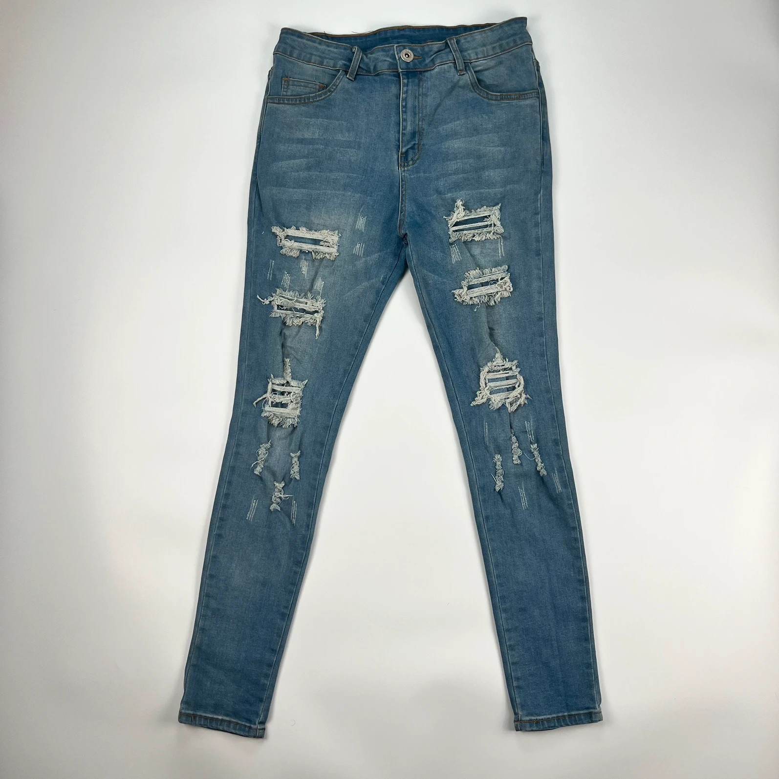 NVLTY Jeans Men’s W32 L30 Blue Distressed Slim Stretch