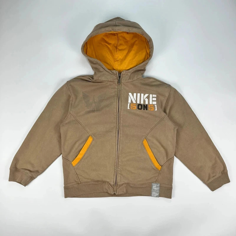 Vintage Nike Hoodie Kids Age 8-10 Beige