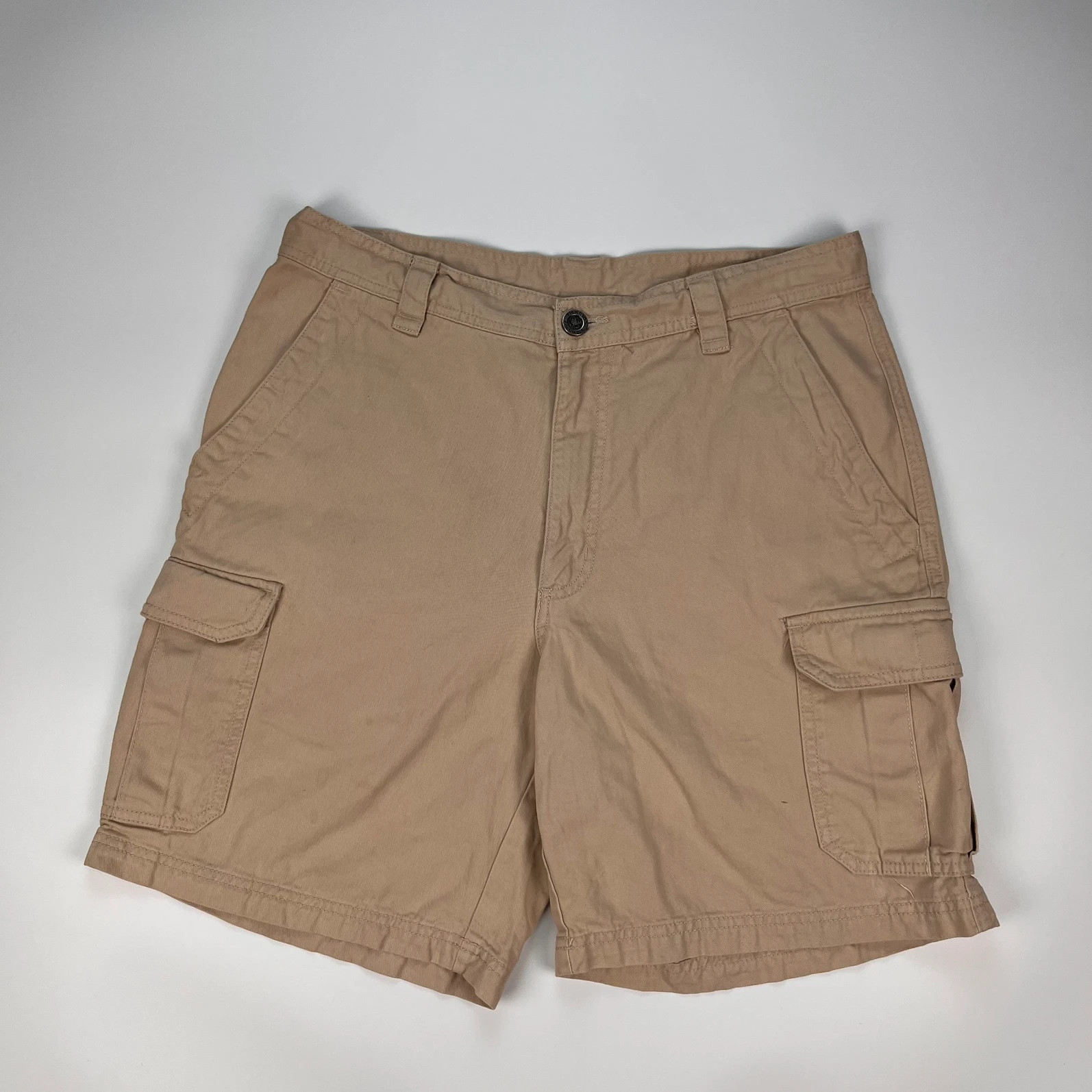 Columbia Shorts Men’s W32 Beige Utility Canvas Cotton Cargo Outdoor Walking