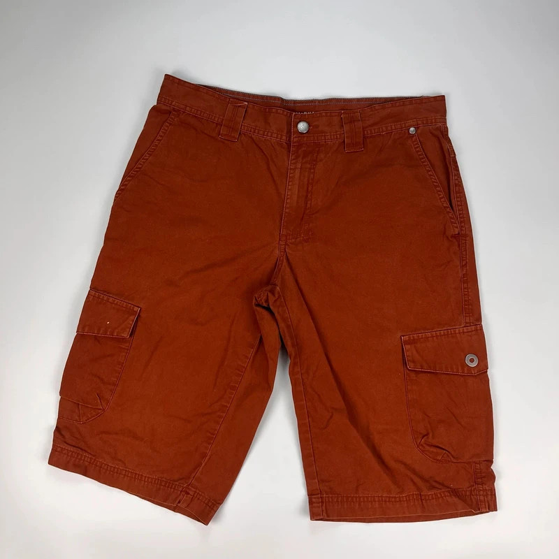 Columbia Shorts Men’s W30 Sun Orange Utility Canvas Cargo Outdoor Walking Hiking
