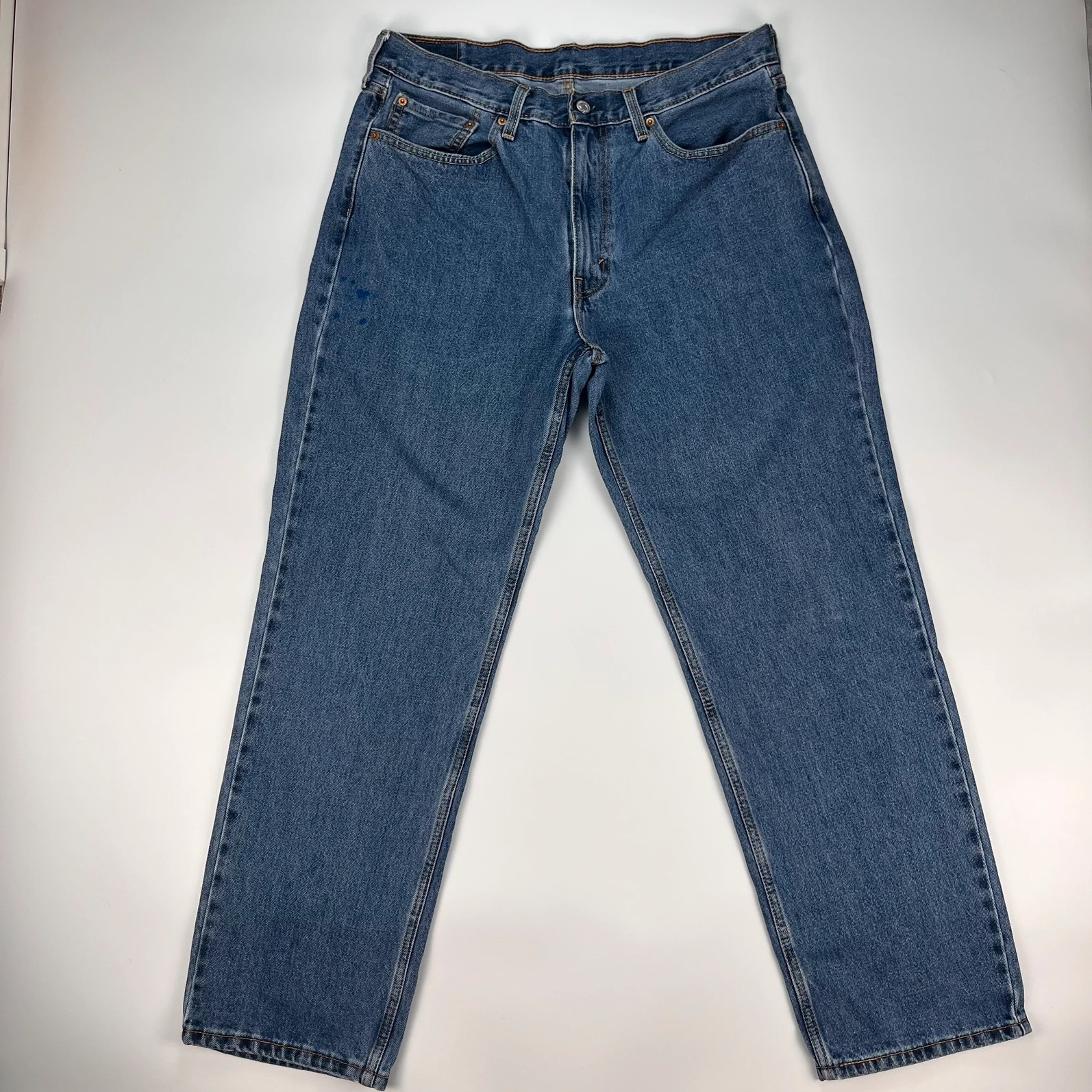 Levis 550 Jeans Mens W36 L32 Blue Regular Fit Denim Trousers Premium 100% Cotton