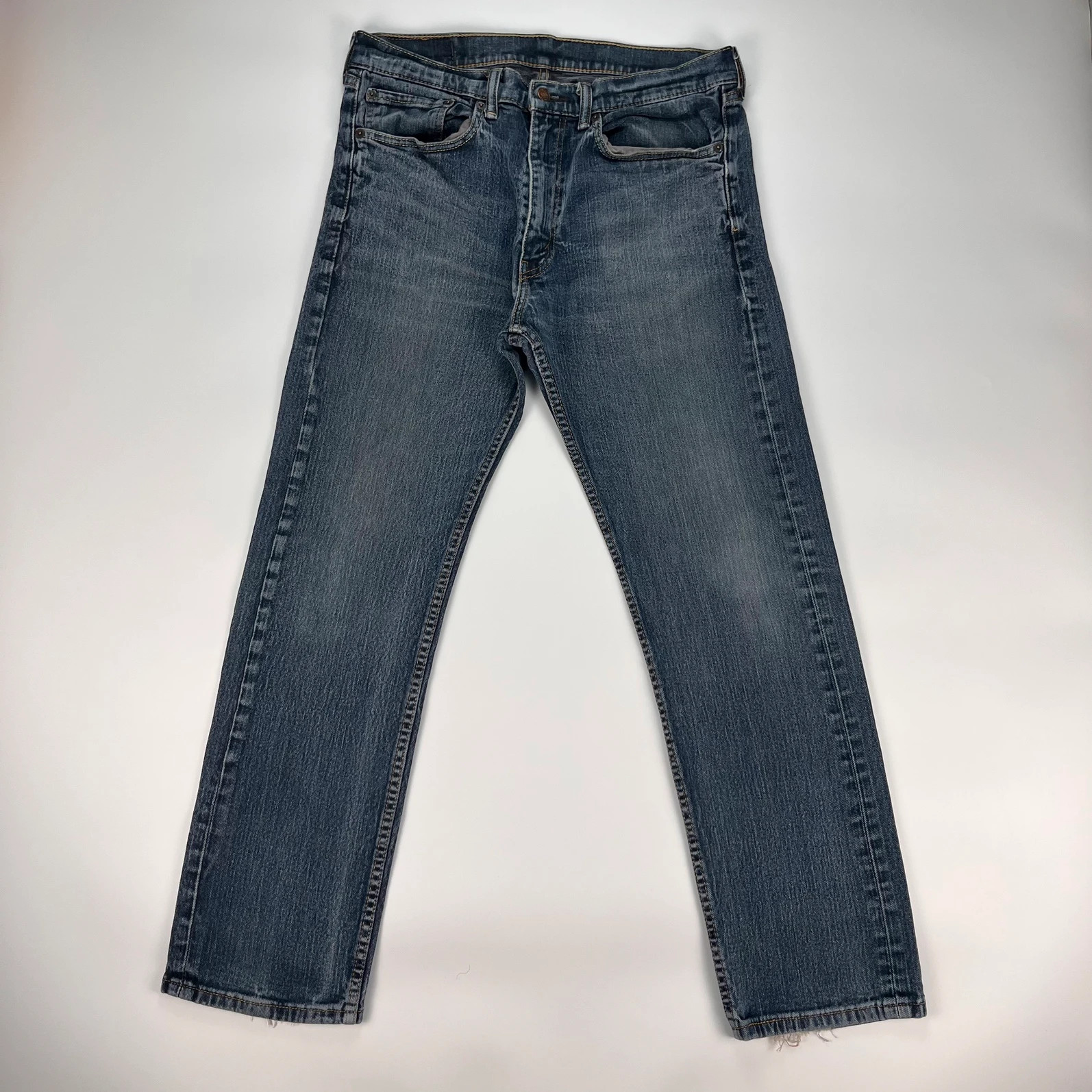Levis 505 Jeans Mens W34 L30 Blue Regular Fit Denim Trousers