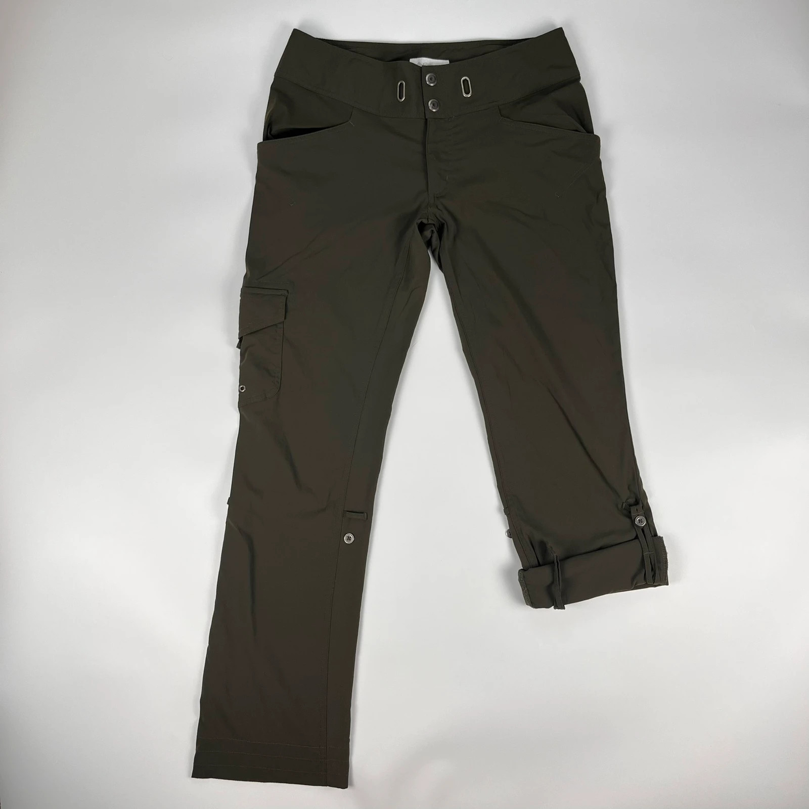 Columbia Trousers Women’s 12 Green Omnishield Convertible 3/4 Walking Hiking