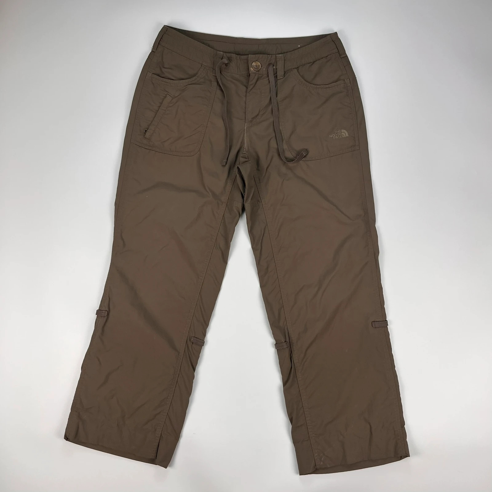 The Northface Trousers Womens 10 W30 L27 Brown Cargo Convertible Walking Hiking