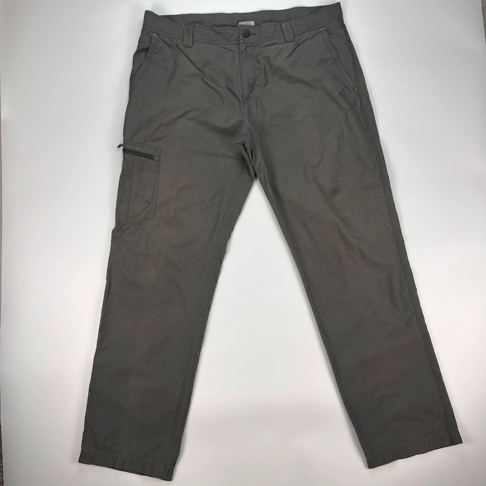Columbia Trousers Mens W38 L32 Grey Omnishade Convertible Walking Hiking Fishing