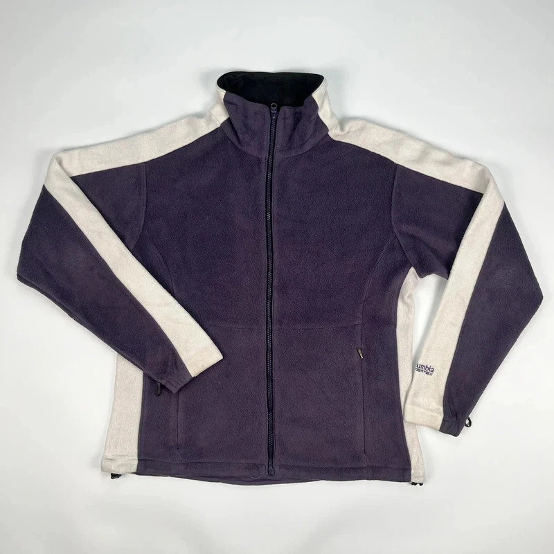 Columbia Full Zip Fleece Womens Large Purple Vertex Thermal Jacket