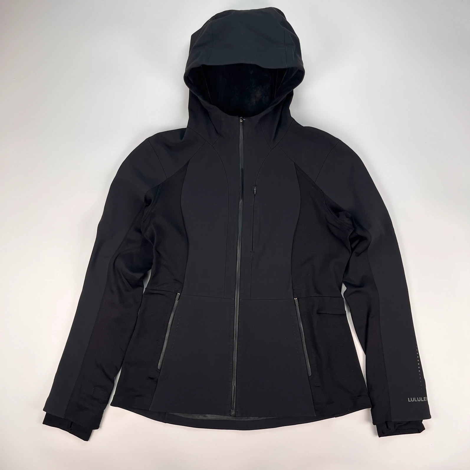 Lululemon Jacket Women’s 12 Medium Black Cross Chilled Waterproof Running Hooded