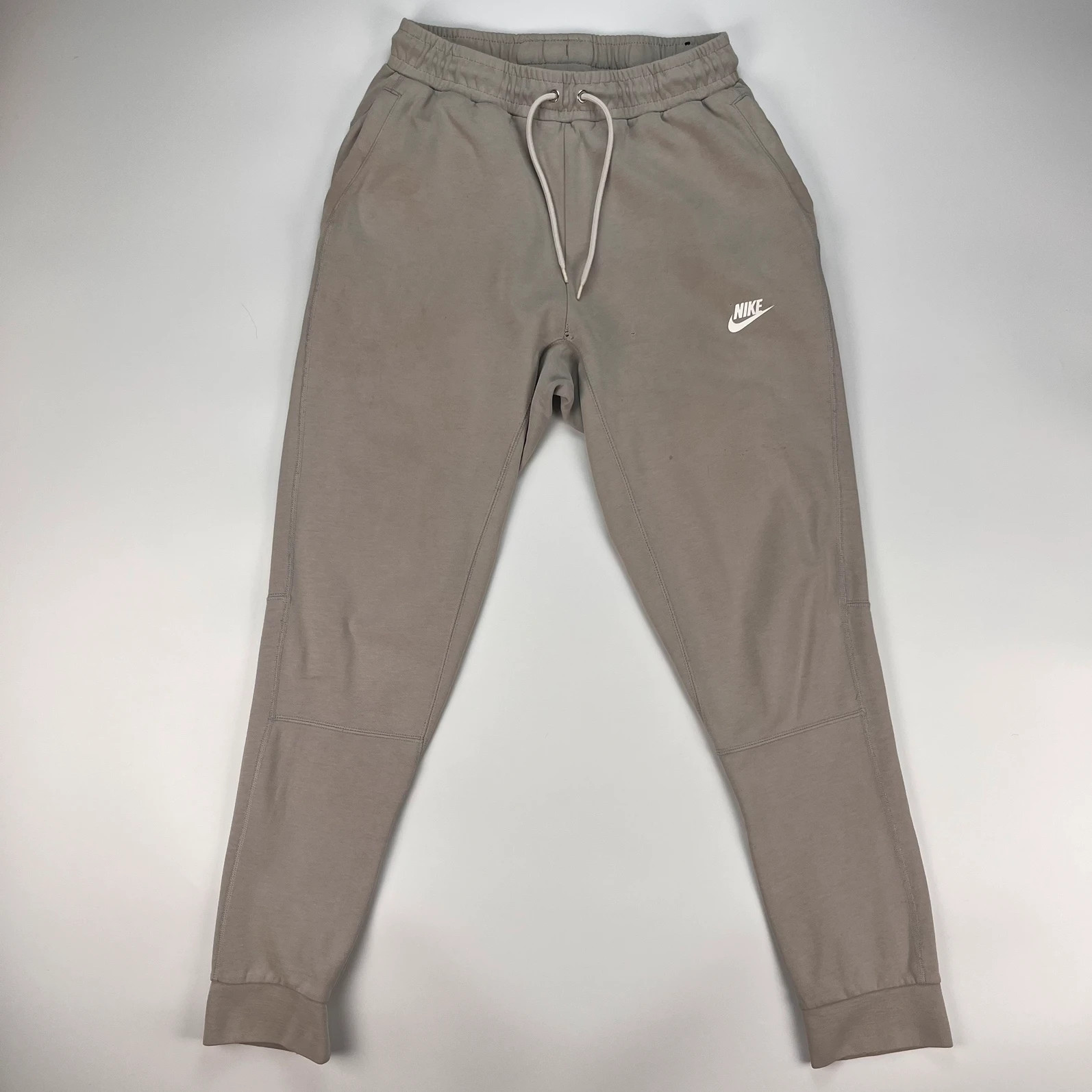 Nike Trousers Men’s Small Cream Terry Tapered Joggers