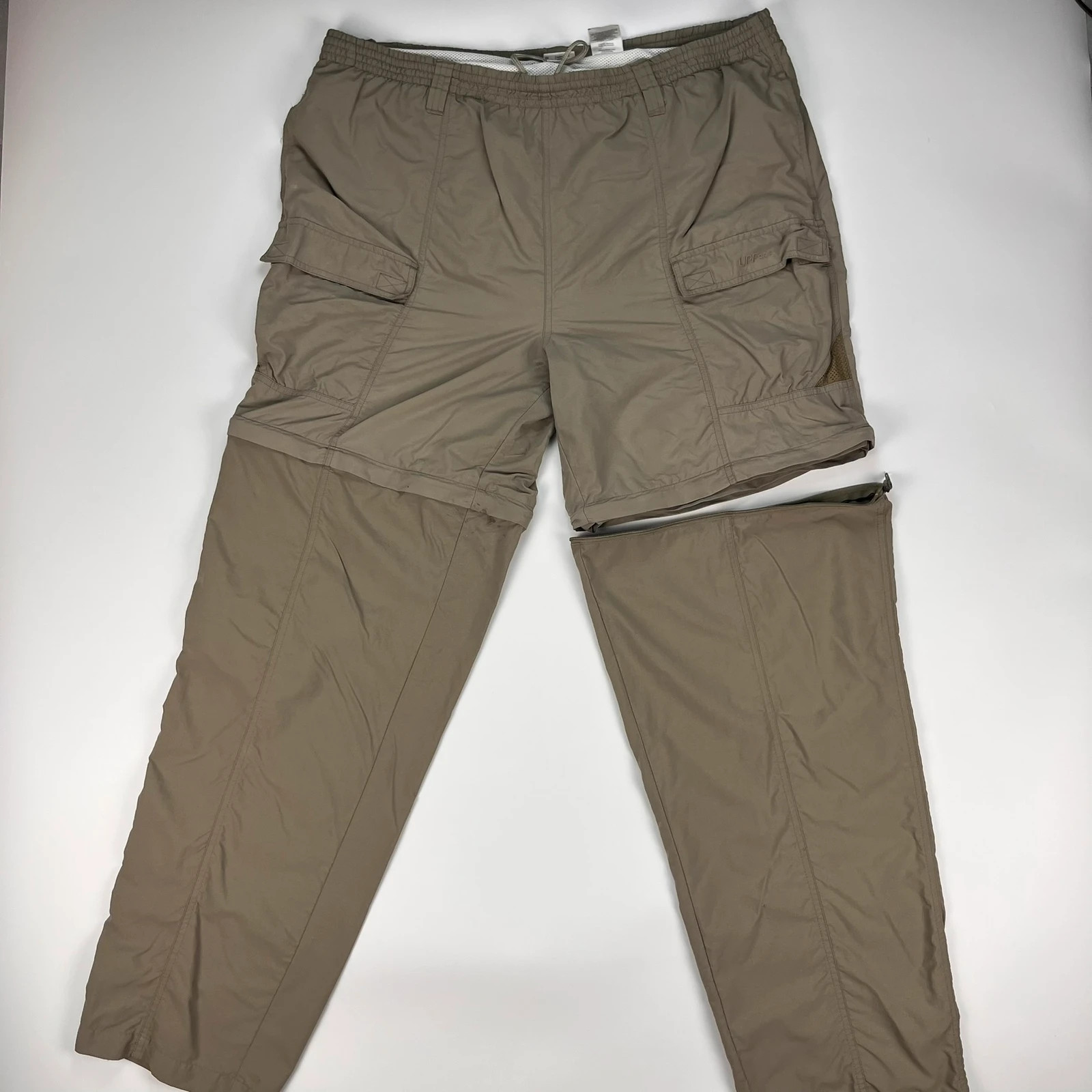 Columbia Trousers Mens XL W40L34 Khaki Omnishade Convertible Fishing PFG UPF30+