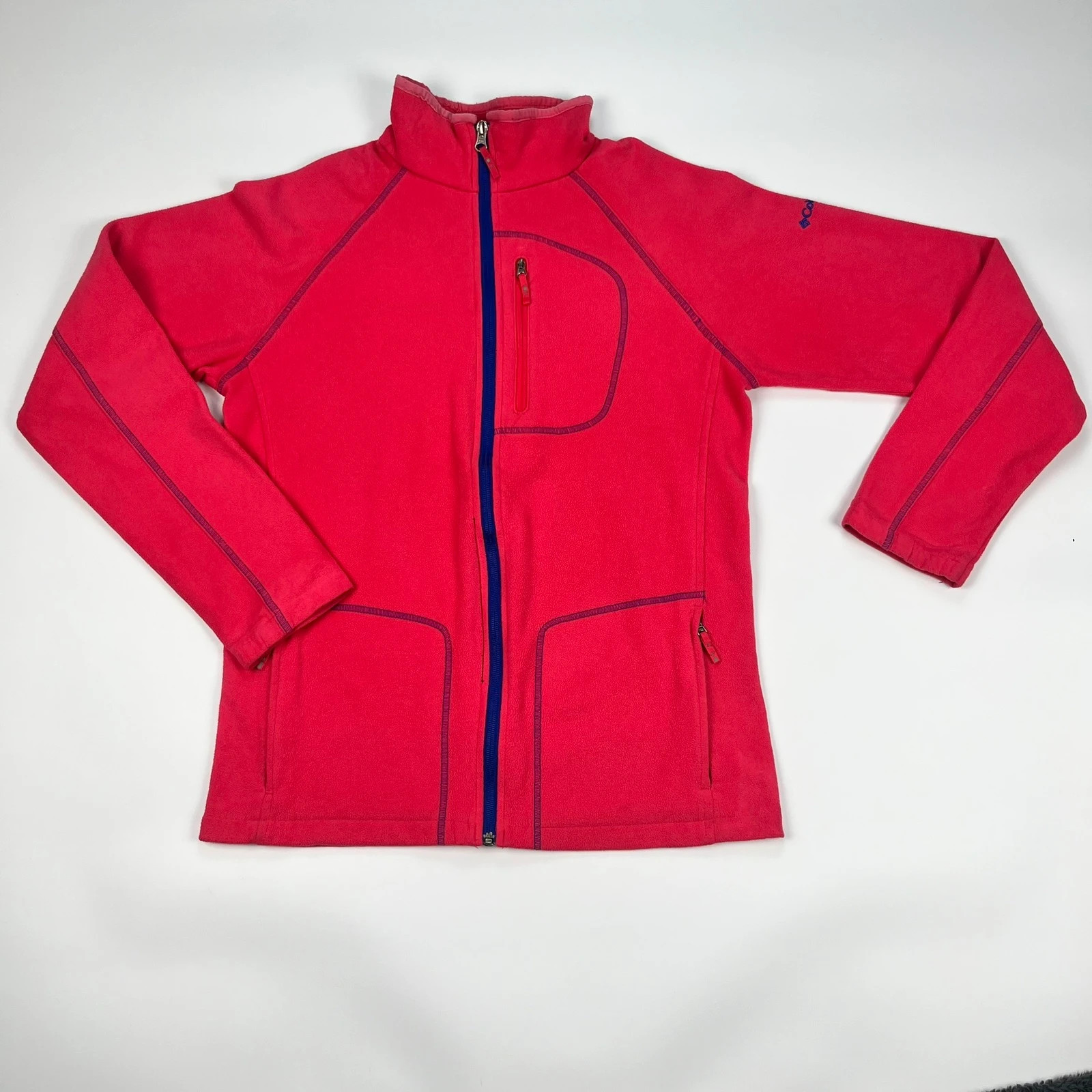 Columbia Full Zip Fleece Women’s XL Pink Thermal Jacket
