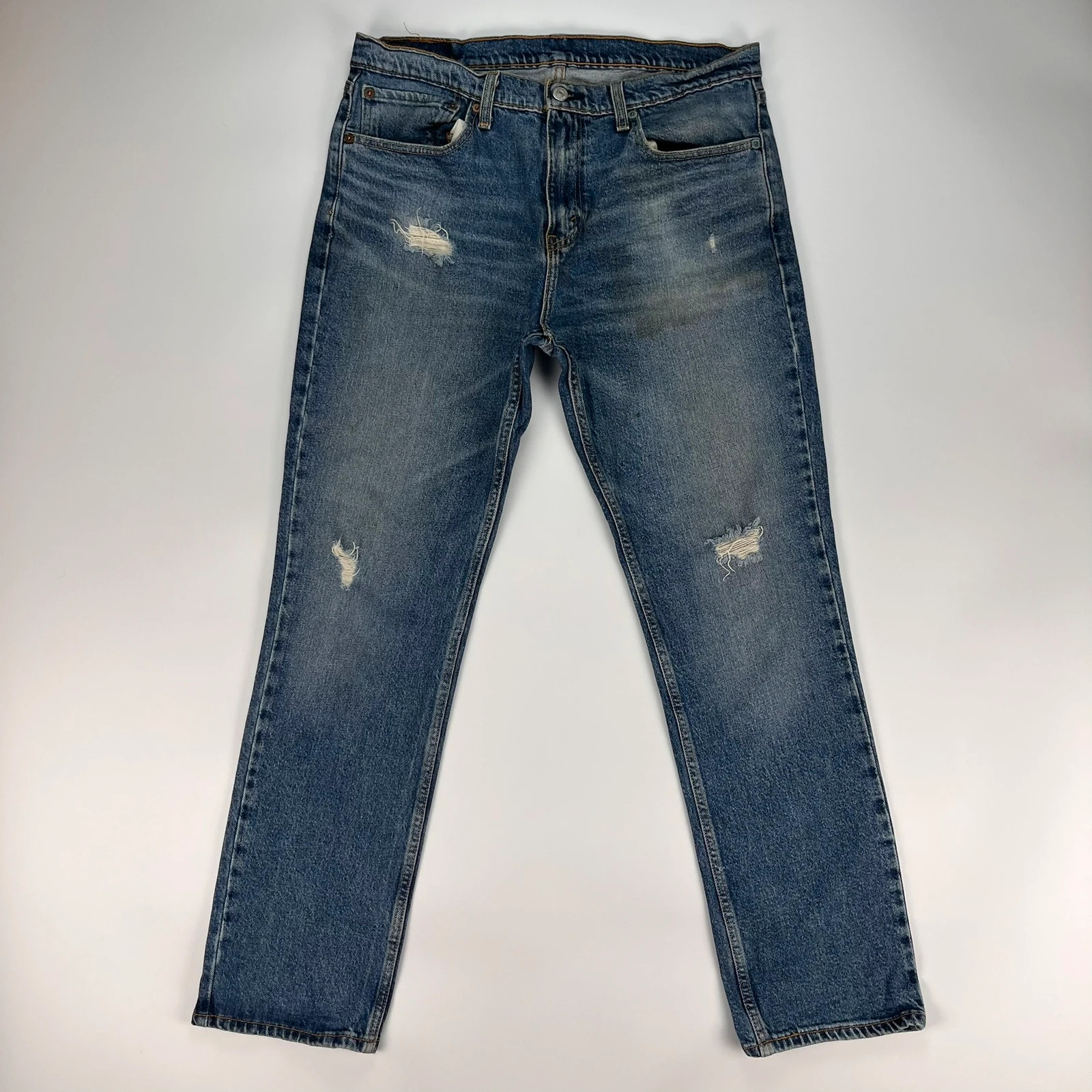 Levis 511 Jeans Mens W34 L30 Blue Slim Fit Denim Trousers Premium 100% Cotton