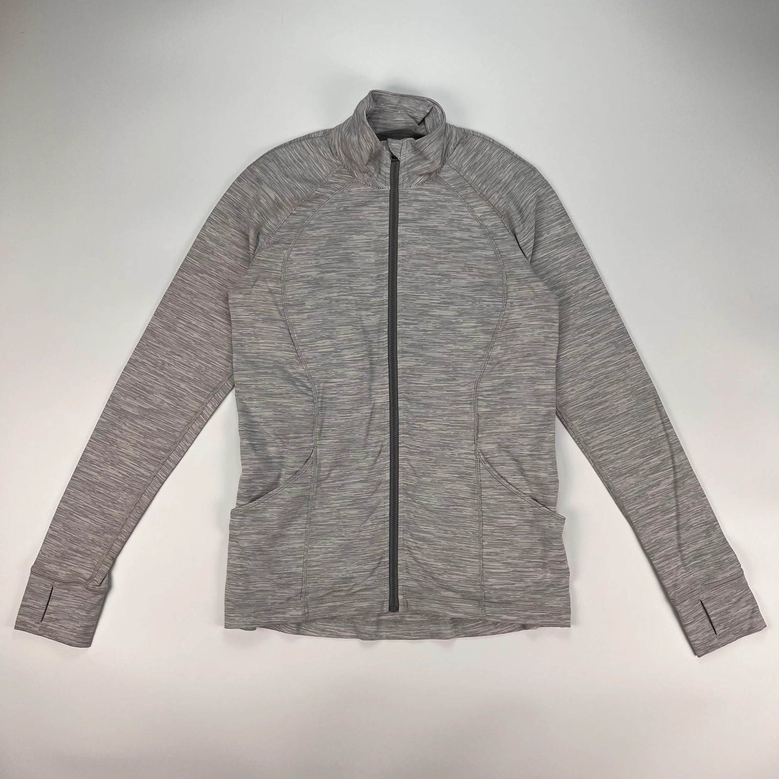 Lululemon Jacket Women’s 12 Grey Define Activewear Full Zip Align Gym Running
