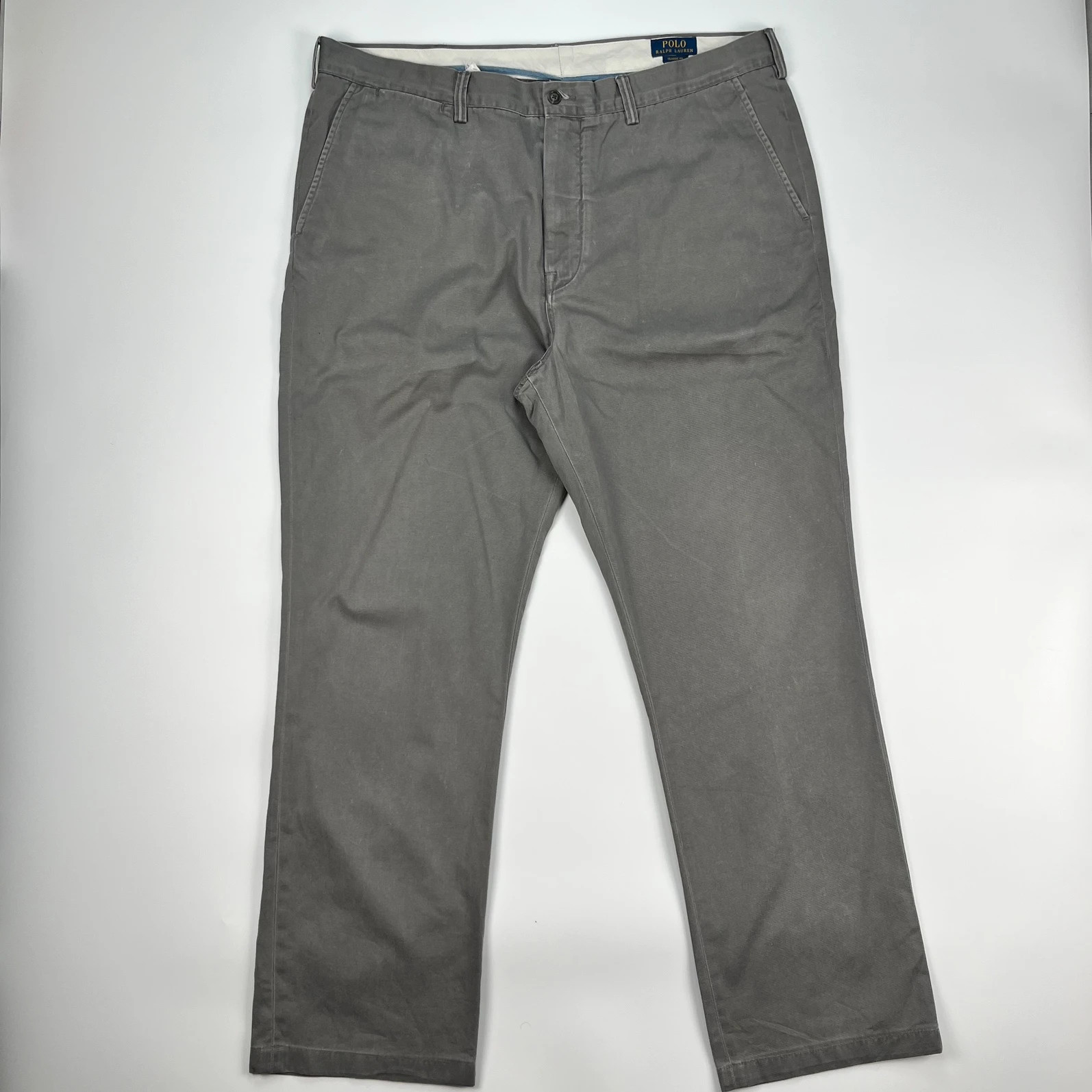 Ralph Lauren Chino Men’s W40 L30 Grey Classic Prospect Pant Smart Cotton Trousers