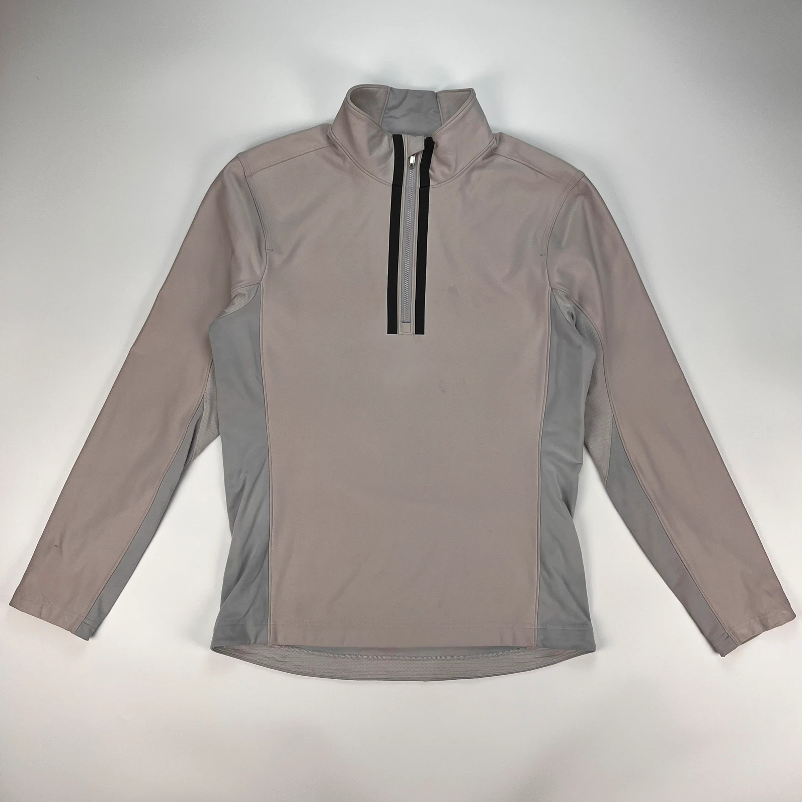 Lululemon Sweatshirt Men’s Small Silver 1/4 Zip Two Tone Pullover Activewear Gym