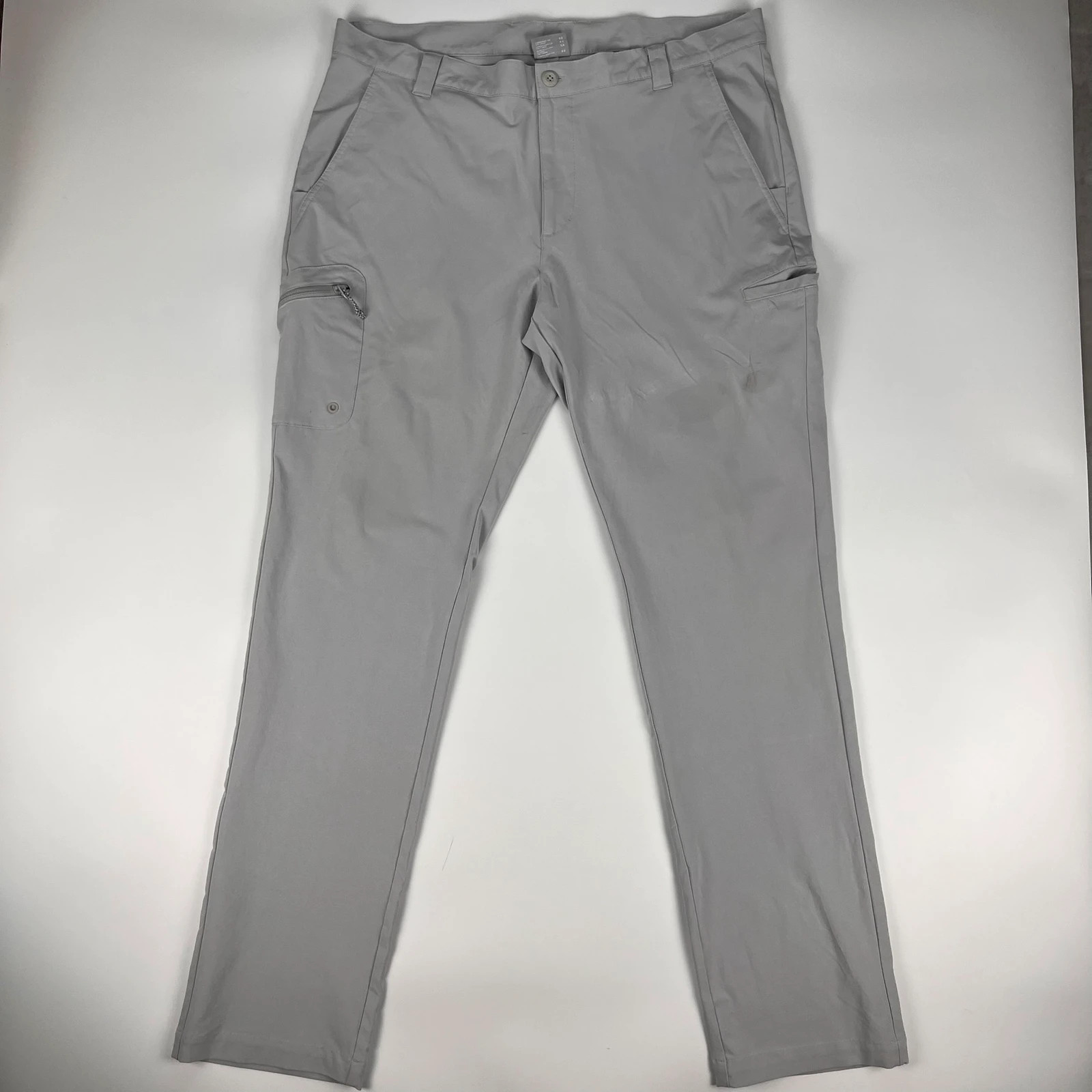 Columbia Trousers Mens W38 L34 Silver Omnishade PFG Walking Hiking Fishing Pant