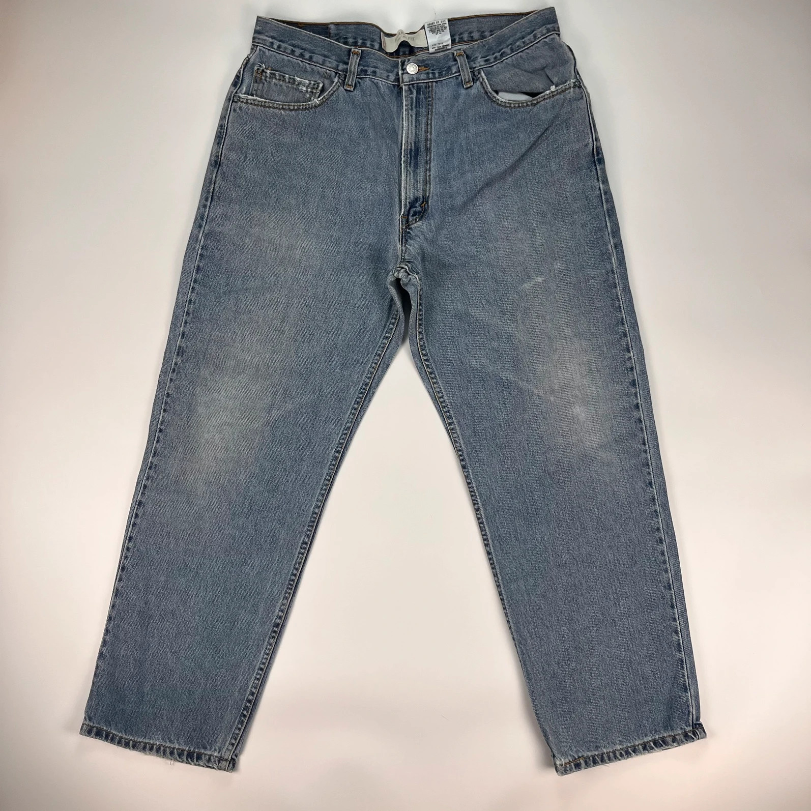 Levis 550 Jeans Mens W36 L30 Blue Regular Fit Denim Trousers Premium 100% Cotton