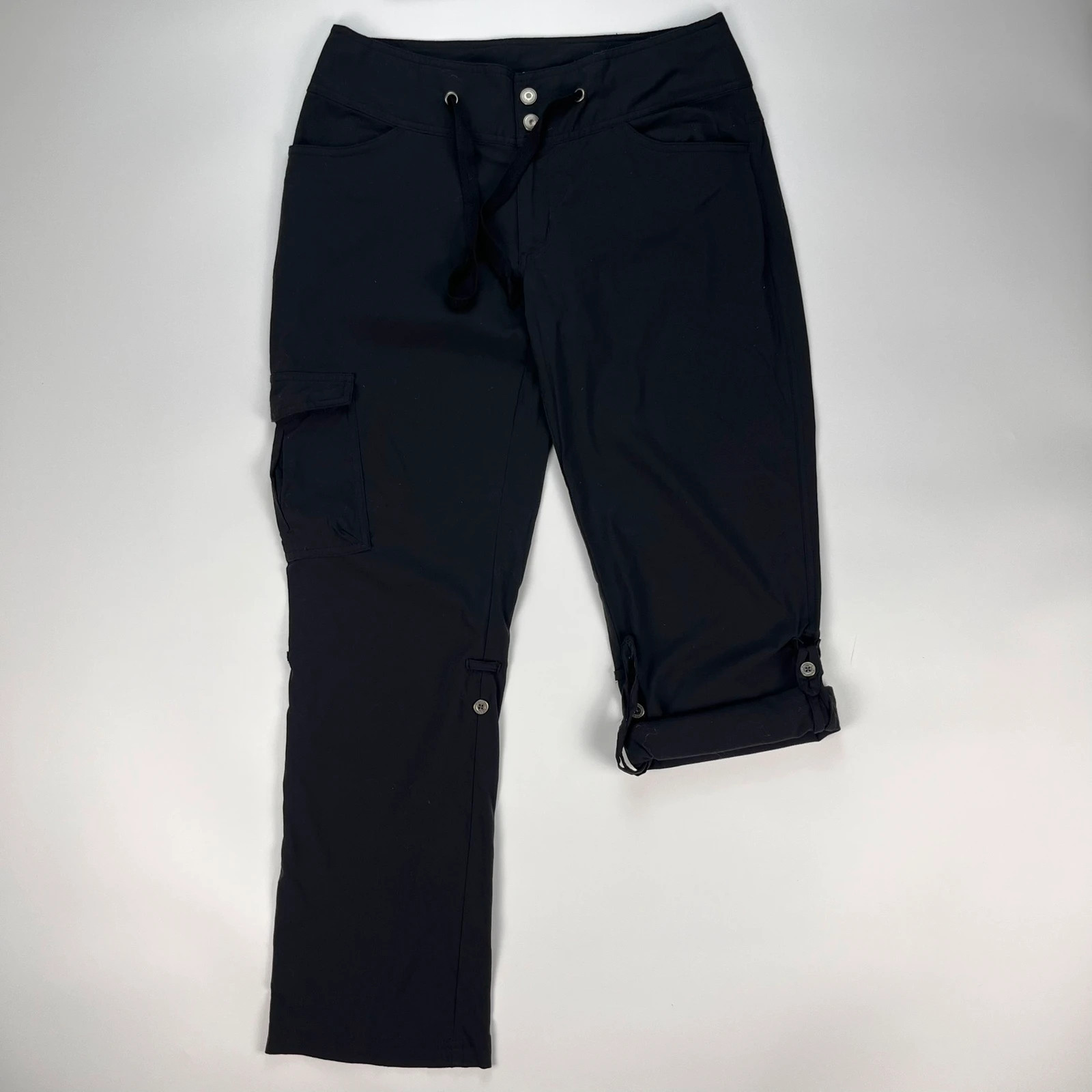 Columbia Trousers Womens 12 Black Omnishield Convertible Walking Hiking Fishing
