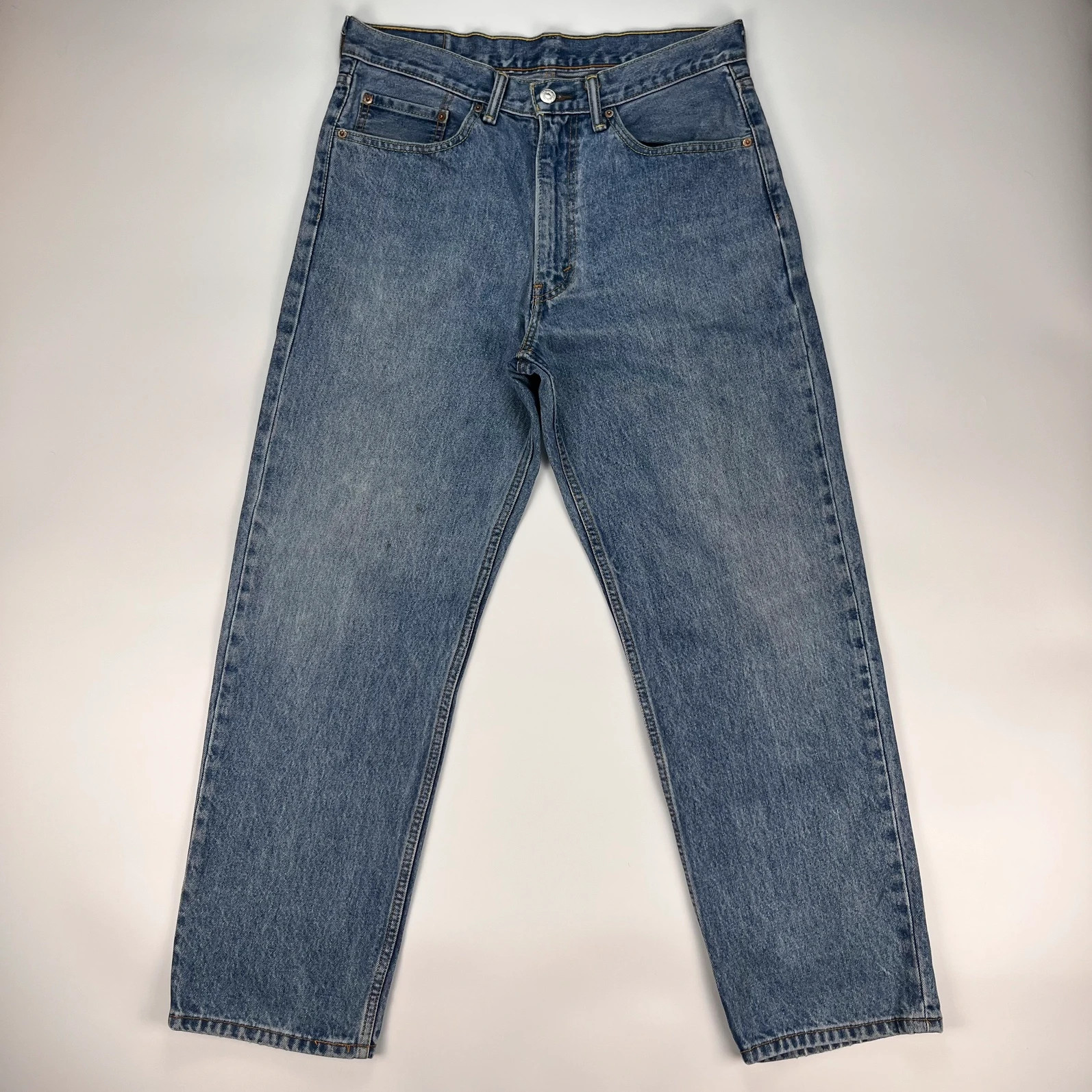 Levis 550 Jeans Mens W34 L30 Blue Regular Fit Denim Trousers Premium 100% Cotton