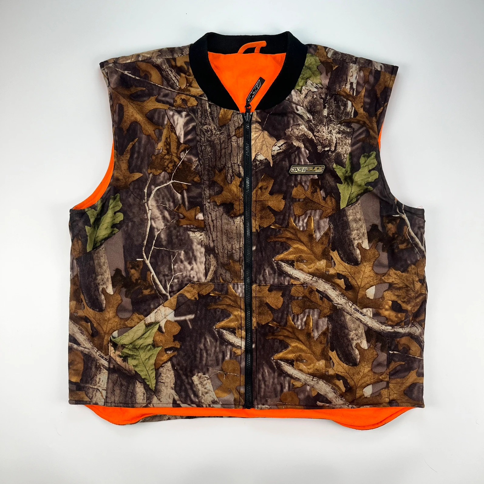 Real Tree Vest Gillet Mens XL Camouflage Jungle Print Foliage Hunting Jacket
