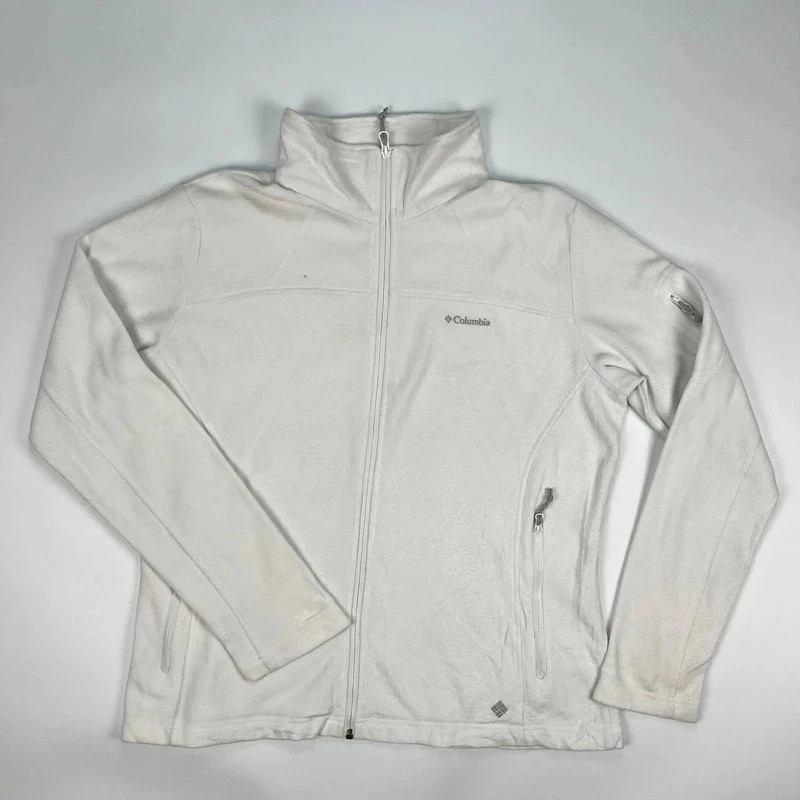 Columbia Full Zip Fleece Womens XL White Thermal Jacket
