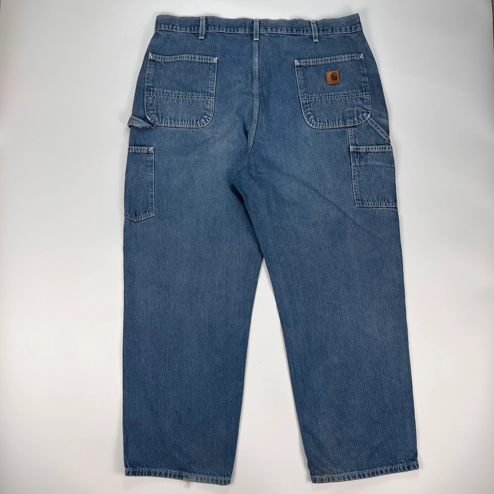 Carhartt Carpenter Jeans Men’s W42 L30 Blue Baggy Straight Relaxed Workwear Pant