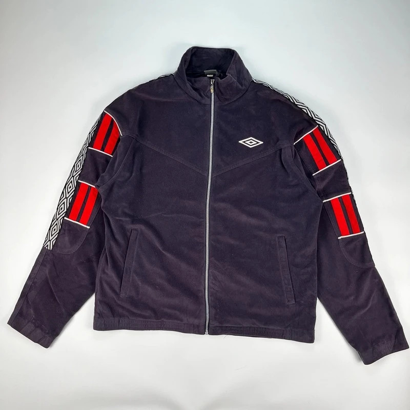 Umbro Track Jacket Men’s XL Grey Charcoal Vintage Full Zip