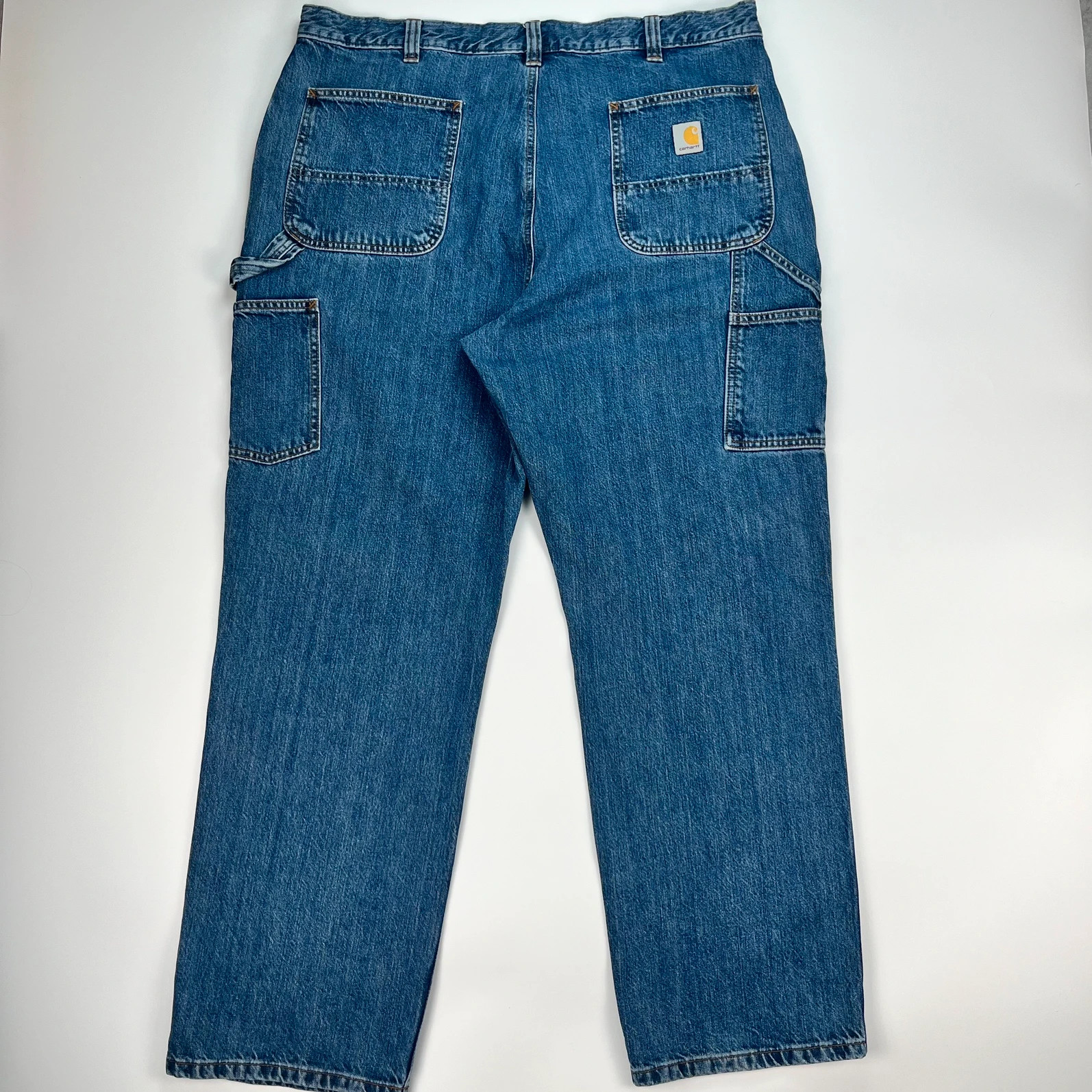 Carhartt Carpenter Jeans Men’s W40 L32 Blue Baggy Straight Loose Fit Trousers
