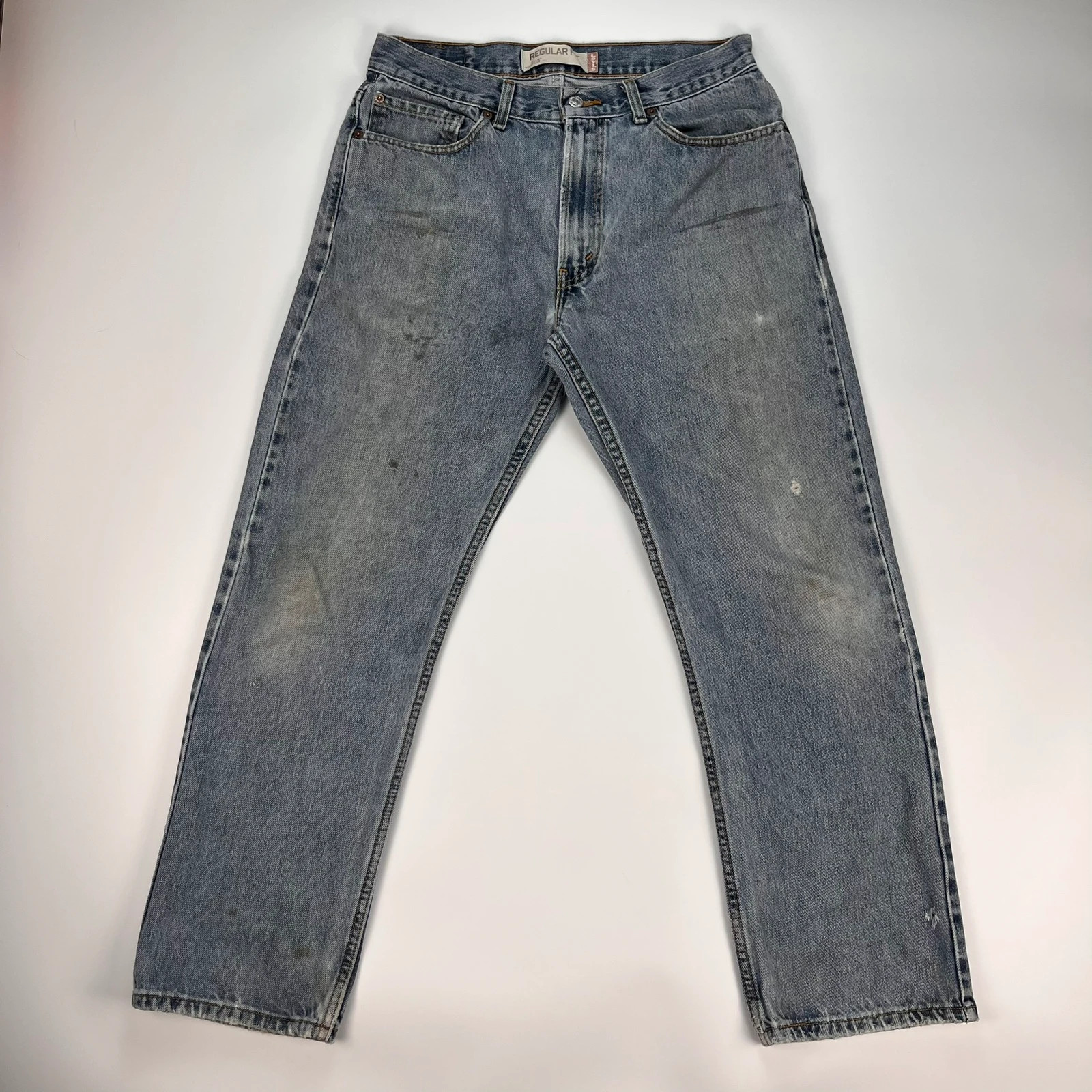 Levis 505 Jeans Mens W34 L30 Blue Regular Fit Denim Trousers