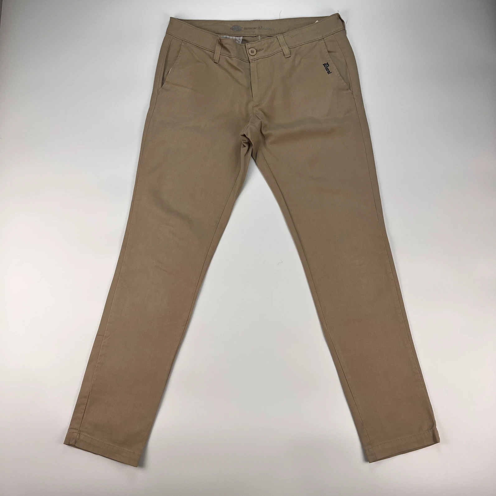 Dickies Chino Trousers Women’s 8 Regular W32 L33 Beige Skinny Fit Workwear Pant