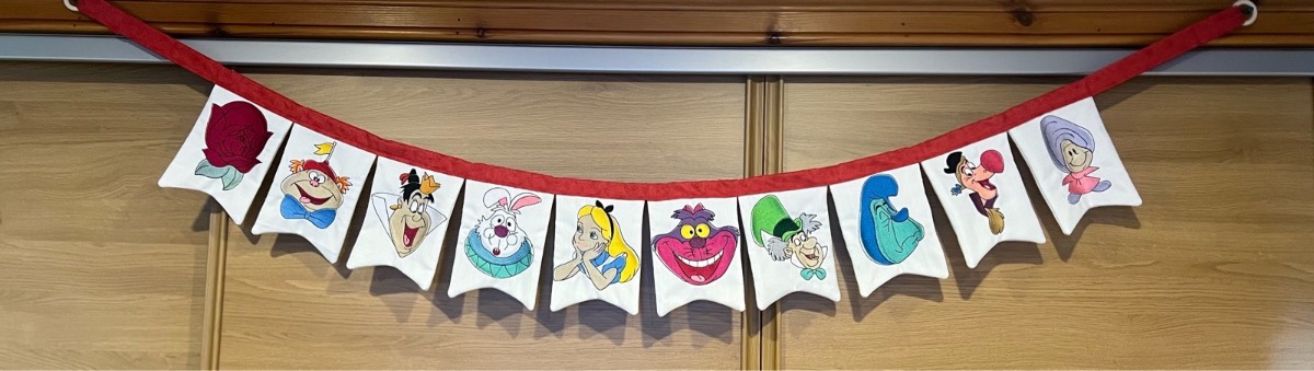 Alice in wonderland bunting