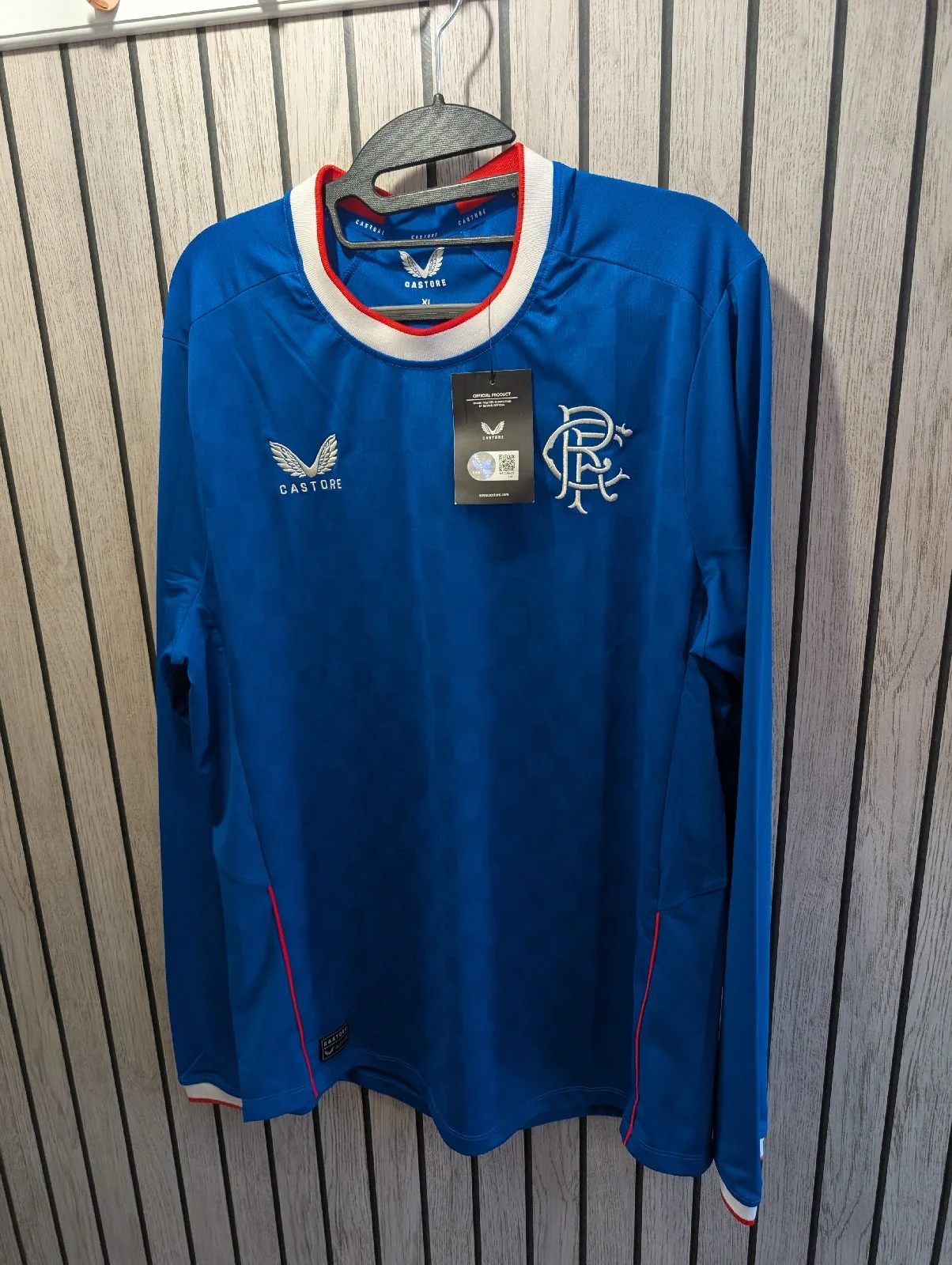 Castore 2022-23 Rangers Home long sleeve t-shirt size xl