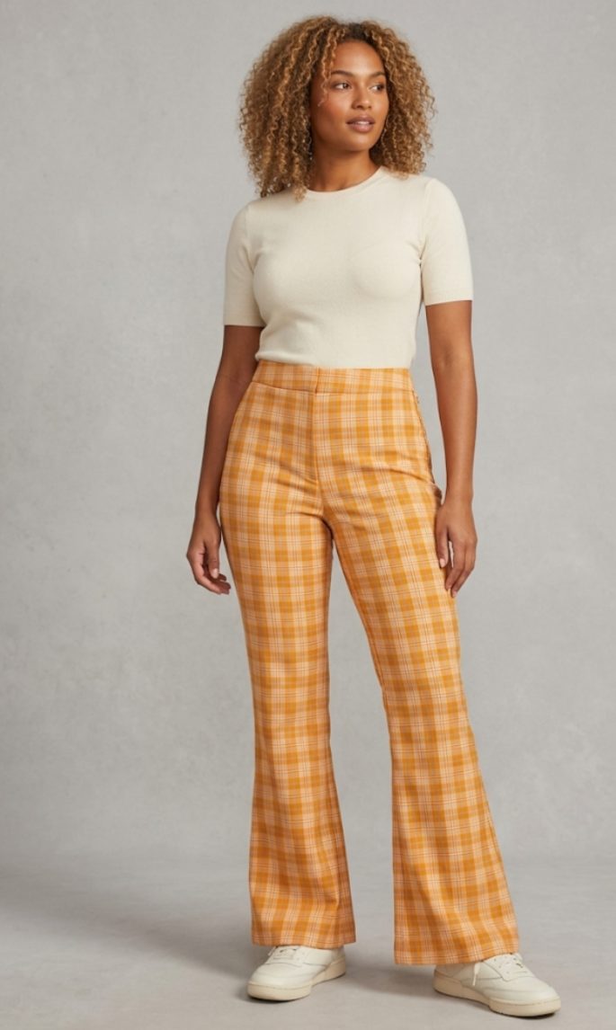 Collusion slim flare trousers size 8R