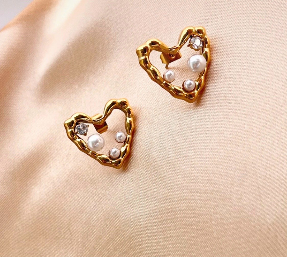 Heart Earrings 316L stainless steel 18K Gold PVD plated premium quality