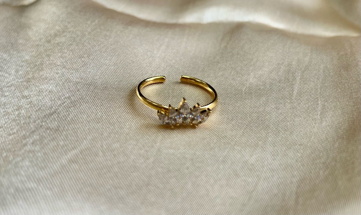 Adjustable Ring 316L stainless steel 18K Gold PVD plated premium quality
