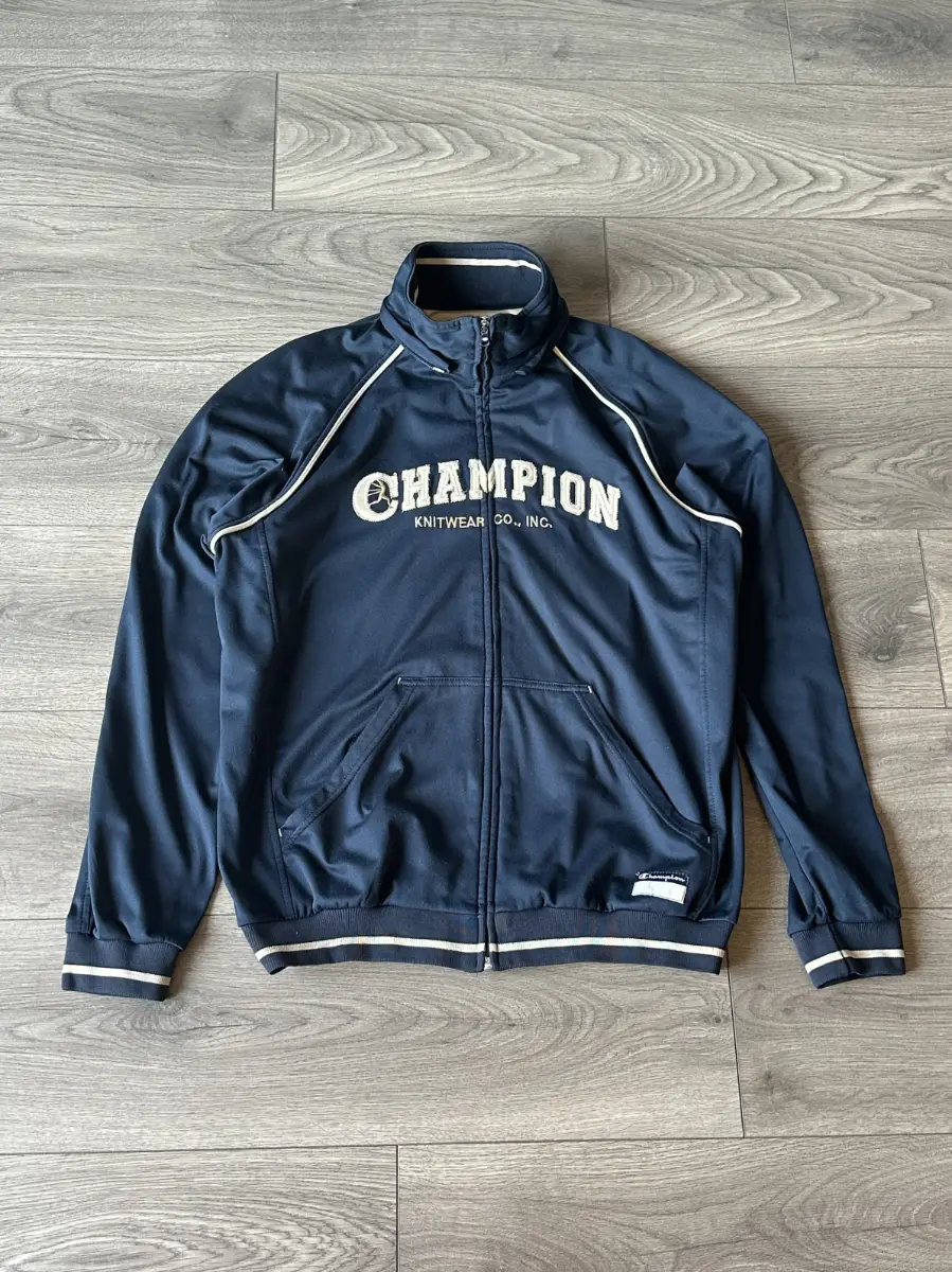 Champion Vintage/y2k men's full zip jacket - Blue - Size L - #B020