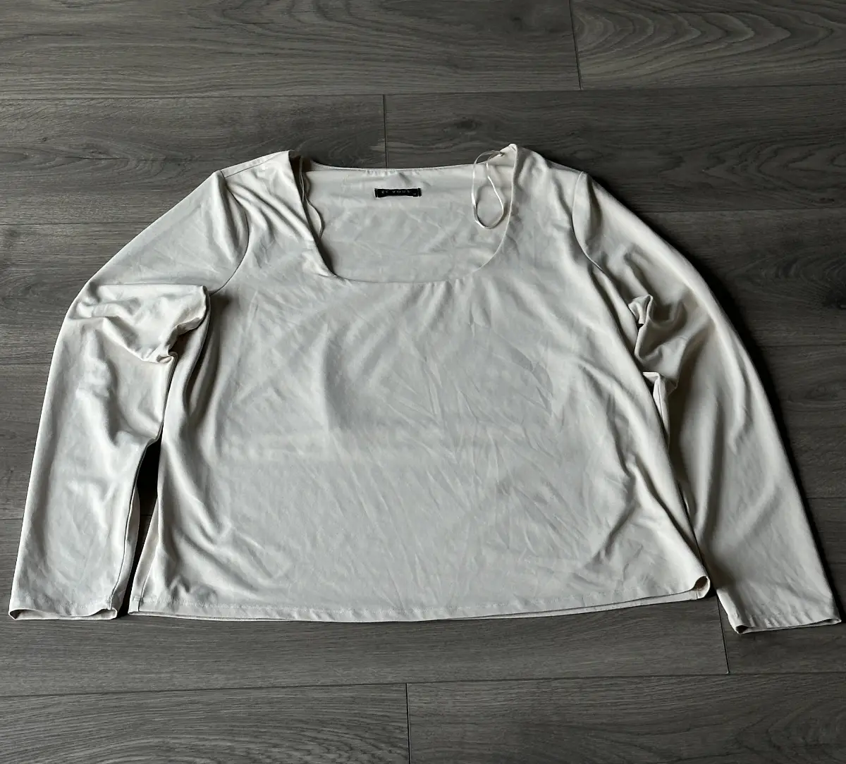 ET Vous Top Long Sleeve Top - Beige - Size UK 16 - #A078