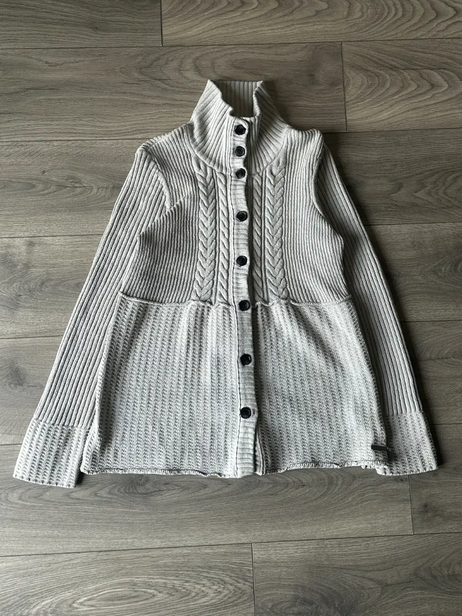 Calvin Klein Knit Cardigan - Beige Cream - women’s size XL - Cable Knit Button Up - B037