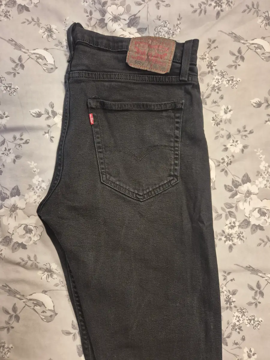 Levi's 512 500 Series Men's Black Slim Tapered Jeans W36 L34 Dark Wash