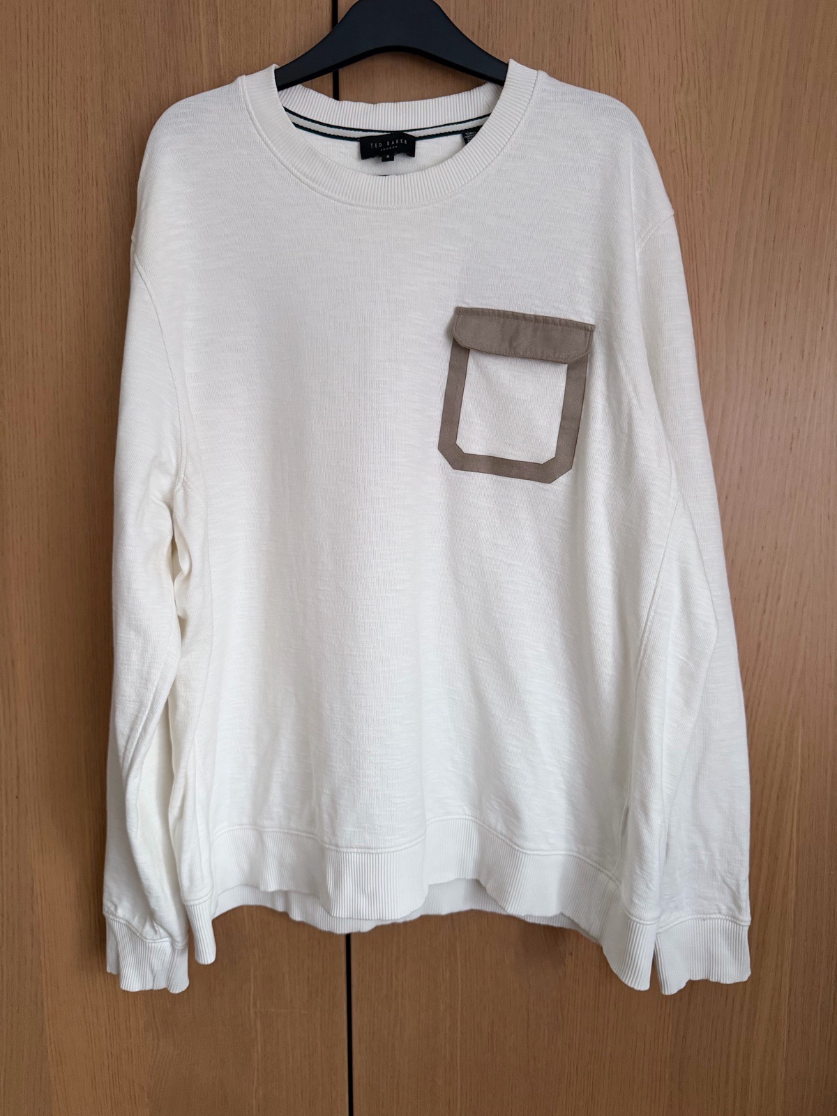 Ted Baker London Mens Sweatshirt White Pocket Detail XXL