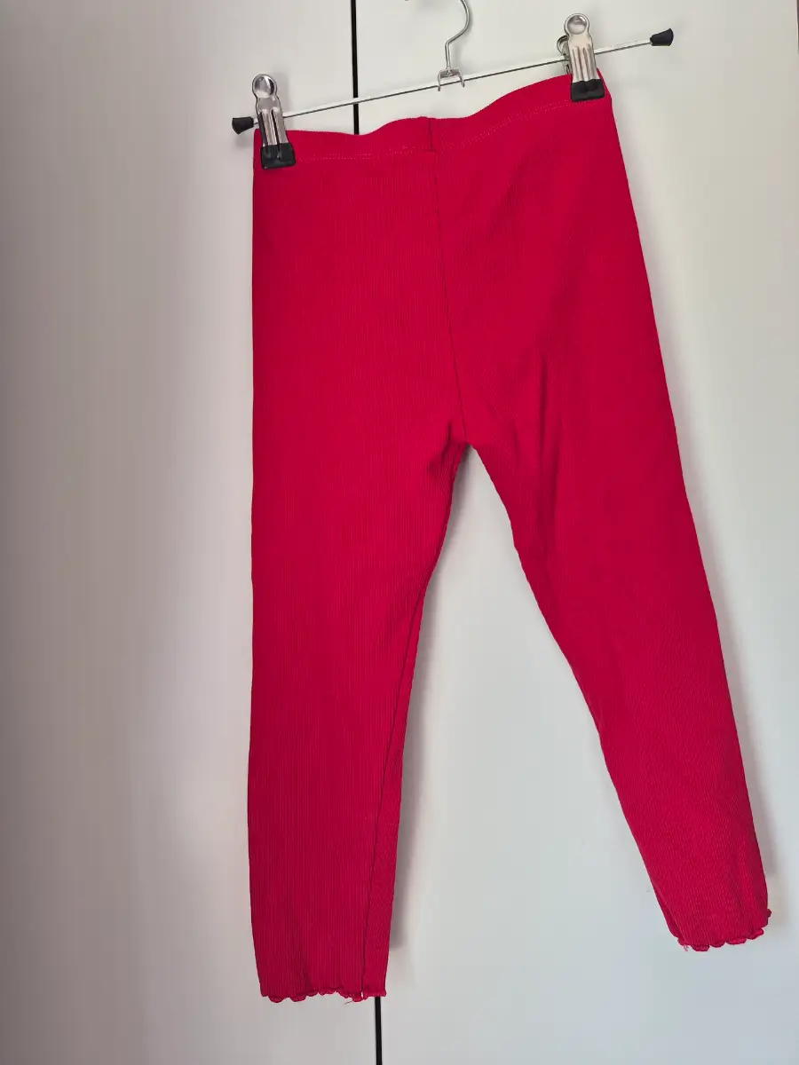 Children's red leggings