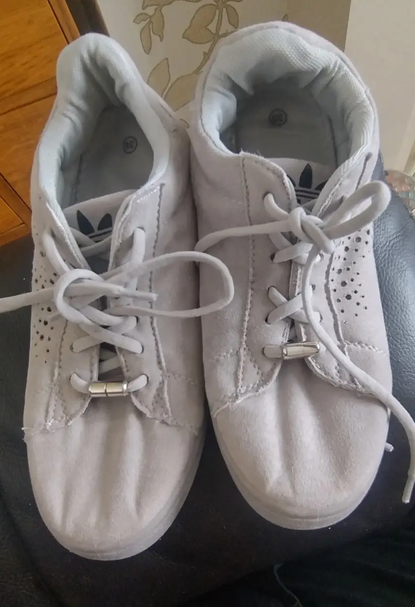 Dove grey suede trainers size 5