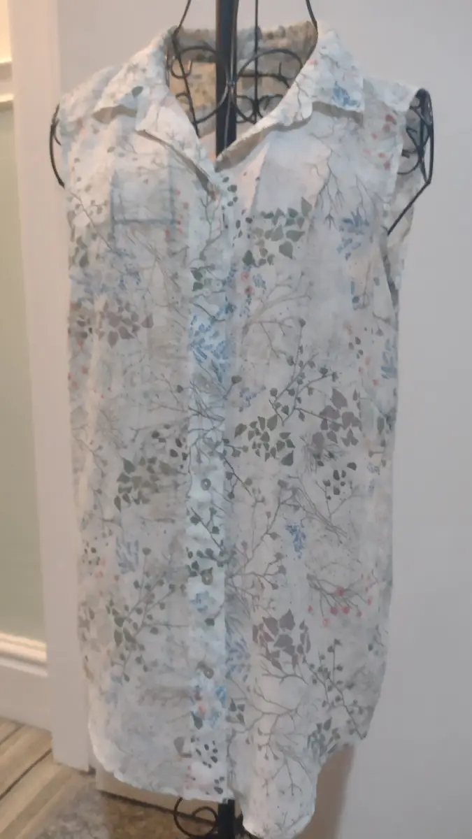 H & M long, sleeveless, blouse, size 12