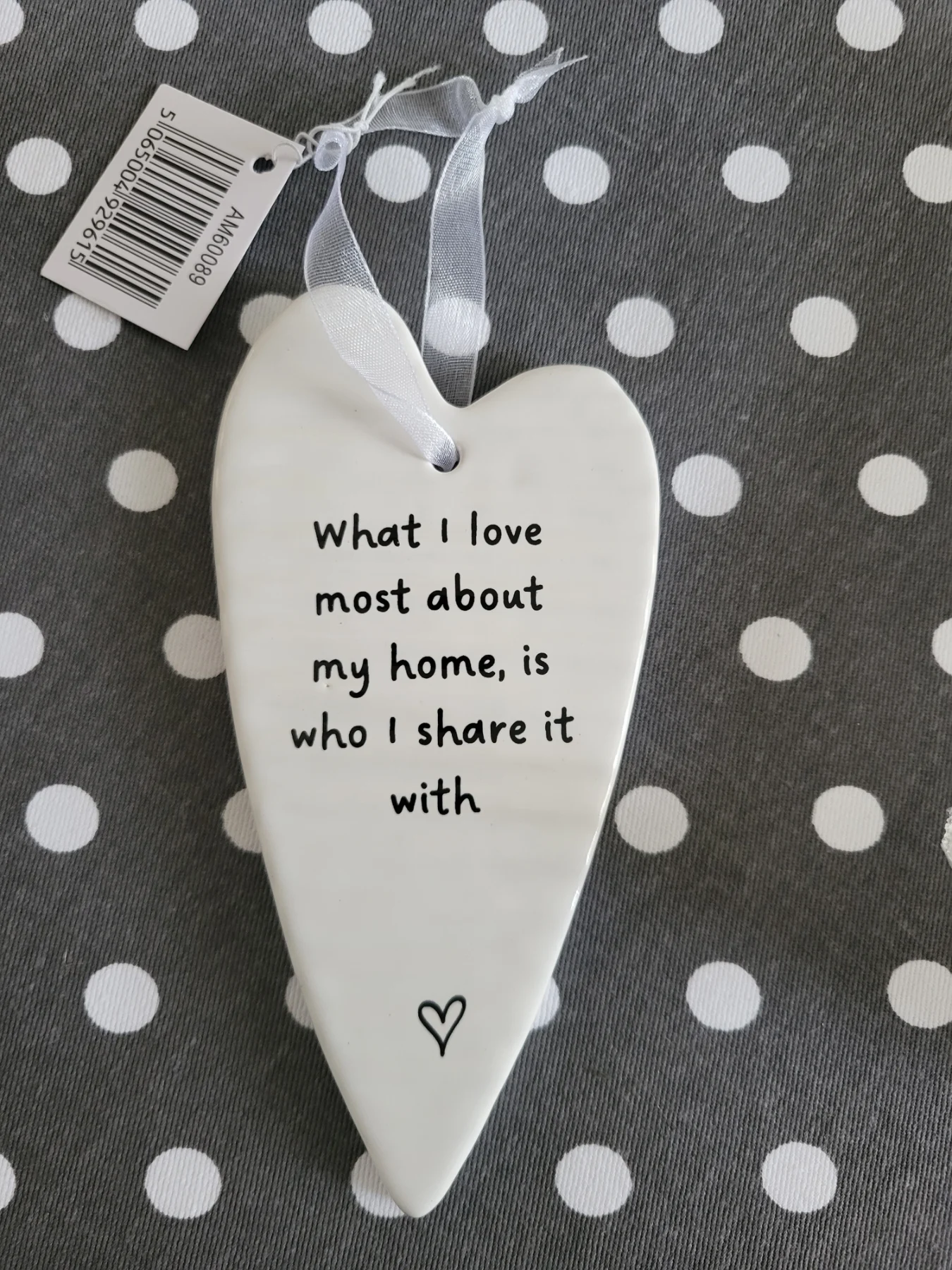 Ceramic hanging heart