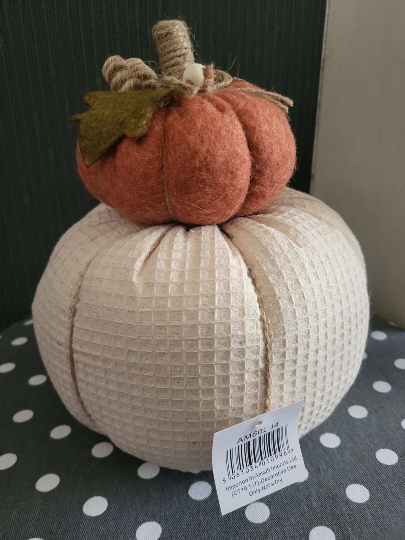Cute Rustic Stacked Fabric Pumpkin Decor 🍂✨