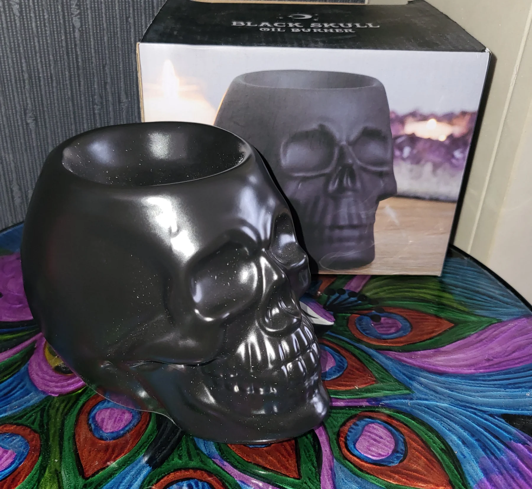 Black Skull Oil Burner