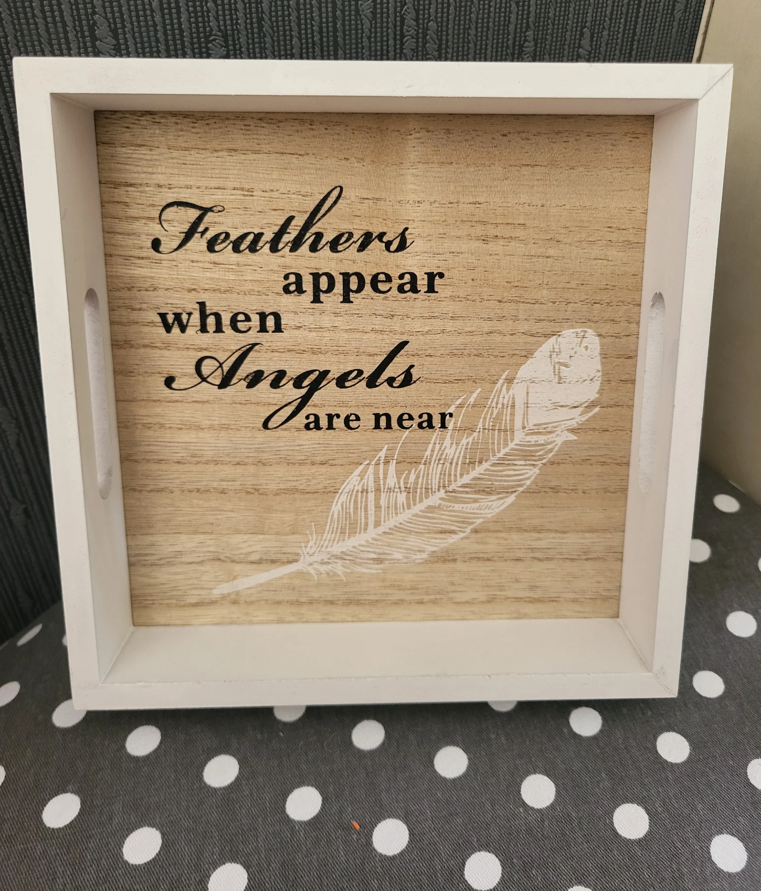 White wooden tray